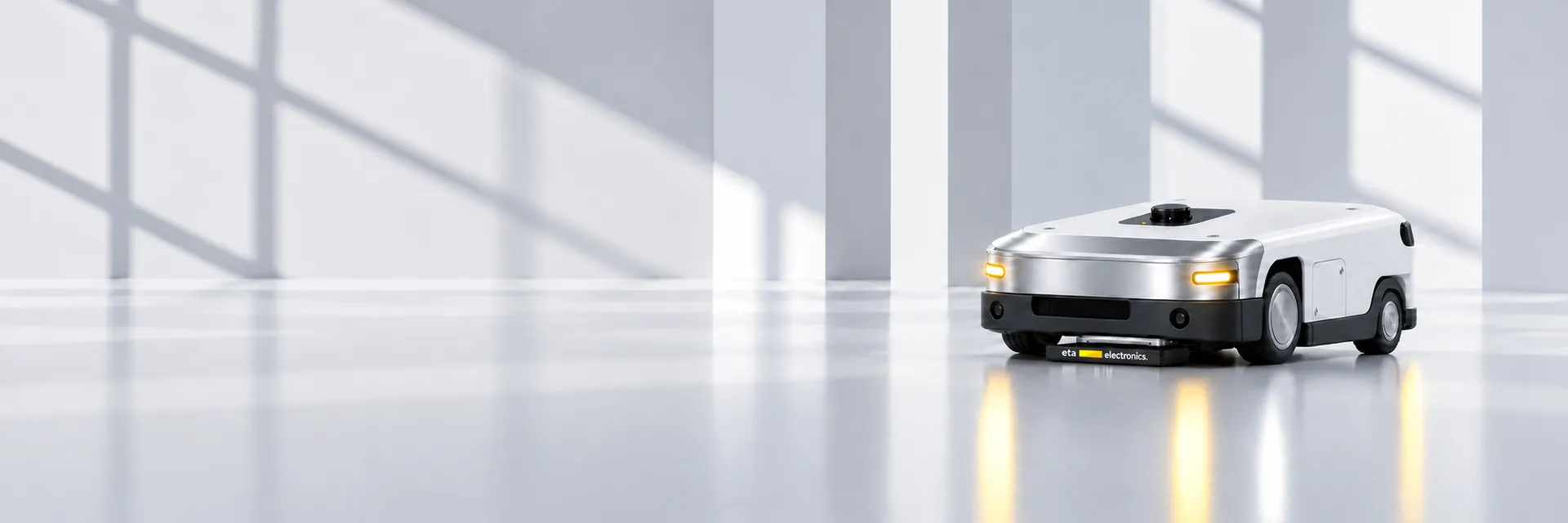 Robot on an ELYX wireless charging pad