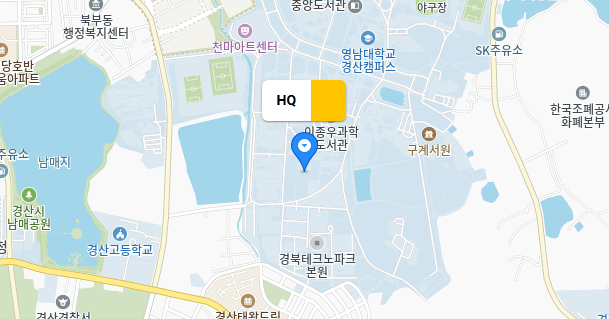 Map showing the HQ location